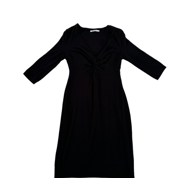 T by Alexander Wang Twist Front Black Dress Size Large - Picture 14 of 16